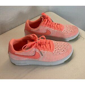Womens Size 10 Nike Air Force‎ 1 Ultra Flyknit Low Coral lace up sneaker worn 1X